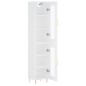 vidaXL Aparador alto madera contrachapada blanco 34,5x34x180 cm
