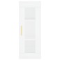 vidaXL Aparador alto madera contrachapada blanco 34,5x34x180 cm