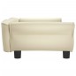 vidaXL Cama para perros de cuero sintético crema 95x55x30 cm vidaXL Cama para perros de cuero sintético crema 95x55x30 cm
