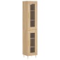 vidaXL Aparador de madera contrachapada roble Sonoma 34,5x34x180 cm vidaXL Aparador de madera contrachapada roble Sonoma 34,5x34x180 cm
