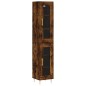vidaXL Aparador de madera contrachapada roble ahumado 34,5x34x180 cm vidaXL Aparador de madera contrachapada roble ahumado 34,5x34x180 cm