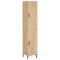 vidaXL Aparador de madera contrachapada roble Sonoma 34,5x34x180 cm vidaXL Aparador de madera contrachapada roble Sonoma 34,5x34x180 cm