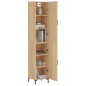 vidaXL Aparador de madera contrachapada roble Sonoma 34,5x34x180 cm vidaXL Aparador de madera contrachapada roble Sonoma 34,5x34x180 cm