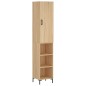 vidaXL Aparador de madera contrachapada roble Sonoma 34,5x34x180 cm vidaXL Aparador de madera contrachapada roble Sonoma 34,5x34x180 cm