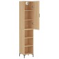 vidaXL Aparador de madera contrachapada roble Sonoma 34,5x34x180 cm vidaXL Aparador de madera contrachapada roble Sonoma 34,5x34x180 cm