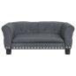 vidaXL Cama para perros de terciopelo gris oscuro 70x45x30 cm vidaXL Cama para perros de terciopelo gris oscuro 70x45x30 cm