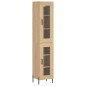 vidaXL Aparador de madera contrachapada roble Sonoma 34,5x34x180 cm vidaXL Aparador de madera contrachapada roble Sonoma 34,5x34x180 cm