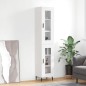 vidaXL Aparador alto madera contrachapada blanco 34,5x34x180 cm vidaXL Aparador alto madera contrachapada blanco 34,5x34x180 cm