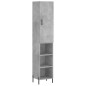 vidaXL Aparador de madera contrachapada gris hormigón 34,5x34x180 cm vidaXL Aparador de madera contrachapada gris hormigón 34,5x34x180 cm