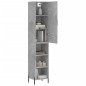 vidaXL Aparador de madera contrachapada gris hormigón 34,5x34x180 cm vidaXL Aparador de madera contrachapada gris hormigón 34,5x34x180 cm