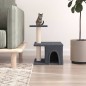 vidaXL Rascador para gatos con postes de sisal gris oscuro 48 cm vidaXL Rascador para gatos con postes de sisal gris oscuro 48 cm
