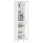 vidaXL Aparador alto madera contrachapada blanco 34,5x34x180 cm