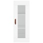 vidaXL Aparador alto madera contrachapada blanco 34,5x34x180 cm