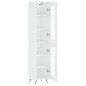 vidaXL Aparador alto madera contrachapada blanco brillo 34,5x34x180 cm vidaXL Aparador alto madera contrachapada blanco brillo 34,5x34x180 cm