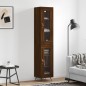 vidaXL Aparador alto madera contrachapada roble marrón 34,5x34x180 cm vidaXL Aparador alto madera contrachapada roble marrón 34,5x34x180 cm