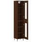 vidaXL Aparador alto madera contrachapada roble marrón 34,5x34x180 cm vidaXL Aparador alto madera contrachapada roble marrón 34,5x34x180 cm