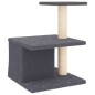 vidaXL Rascador para gatos con postes de sisal gris oscuro 48 cm vidaXL Rascador para gatos con postes de sisal gris oscuro 48 cm