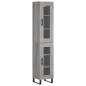 vidaXL Aparador alto madera contrachapada gris Sonoma 34,5x34x180 cm vidaXL Aparador alto madera contrachapada gris Sonoma 34,5x34x180 cm