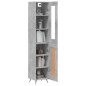 vidaXL Aparador de madera contrachapada gris hormigón 34,5x34x180 cm vidaXL Aparador de madera contrachapada gris hormigón 34,5x34x180 cm