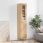 vidaXL Aparador de madera contrachapada roble Sonoma 34,5x34x180 cm vidaXL Aparador de madera contrachapada roble Sonoma 34,5x34x180 cm