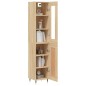 vidaXL Aparador de madera contrachapada roble Sonoma 34,5x34x180 cm vidaXL Aparador de madera contrachapada roble Sonoma 34,5x34x180 cm