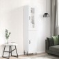 vidaXL Aparador alto madera contrachapada blanco 34,5x34x180 cm vidaXL Aparador alto madera contrachapada blanco 34,5x34x180 cm