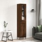 vidaXL Aparador alto madera contrachapada roble marrón 34,5x34x180 cm vidaXL Aparador alto madera contrachapada roble marrón 34,5x34x180 cm