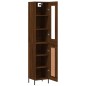 vidaXL Aparador alto madera contrachapada roble marrón 34,5x34x180 cm vidaXL Aparador alto madera contrachapada roble marrón 34,5x34x180 cm