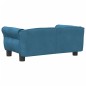 vidaXL Cama para perros de terciopelo azul 70x45x30 cm vidaXL Cama para perros de terciopelo azul 70x45x30 cm