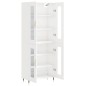 vidaXL Aparador alto madera contrachapada blanco brillo 69,5x34x180 cm