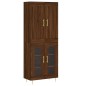 vidaXL Aparador alto madera contrachapada marrón roble 69,5x34x180 cm vidaXL Aparador alto madera contrachapada marrón roble 69,5x34x180 cm