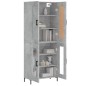vidaXL Aparador alto madera contrachapada gris hormigón 69,5x34x180 cm vidaXL Aparador alto madera contrachapada gris hormigón 69,5x34x180 cm