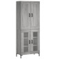 vidaXL Aparador alto madera contrachapada gris sonoma 69,5x34x180 cm vidaXL Aparador alto madera contrachapada gris sonoma 69,5x34x180 cm