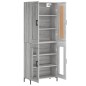 vidaXL Aparador alto madera contrachapada gris sonoma 69,5x34x180 cm vidaXL Aparador alto madera contrachapada gris sonoma 69,5x34x180 cm