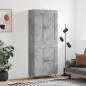 vidaXL Aparador alto madera contrachapada gris hormigón 69,5x34x180 cm vidaXL Aparador alto madera contrachapada gris hormigón 69,5x34x180 cm