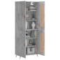 vidaXL Aparador alto madera contrachapada gris hormigón 69,5x34x180 cm vidaXL Aparador alto madera contrachapada gris hormigón 69,5x34x180 cm