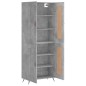 vidaXL Aparador alto madera contrachapada gris hormigón 69,5x34x180 cm vidaXL Aparador alto madera contrachapada gris hormigón 69,5x34x180 cm