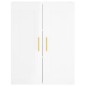 vidaXL Aparador alto madera contrachapada blanco brillo 69,5x34x180 cm vidaXL Aparador alto madera contrachapada blanco brillo 69,5x34x180 cm