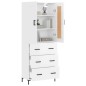 vidaXL Aparador alto madera contrachapada blanco brillo 69,5x34x180 cm vidaXL Aparador alto madera contrachapada blanco brillo 69,5x34x180 cm