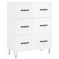 vidaXL Aparador alto madera contrachapada blanco brillo 69,5x34x180 cm