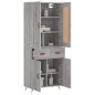 vidaXL Aparador alto madera contrachapada gris sonoma 69,5x34x180 cm vidaXL Aparador alto madera contrachapada gris sonoma 69,5x34x180 cm