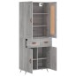 vidaXL Aparador alto madera contrachapada gris sonoma 69,5x34x180 cm vidaXL Aparador alto madera contrachapada gris sonoma 69,5x34x180 cm