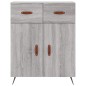vidaXL Aparador alto madera contrachapada gris sonoma 69,5x34x180 cm vidaXL Aparador alto madera contrachapada gris sonoma 69,5x34x180 cm