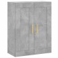 vidaXL Aparador alto madera contrachapada gris hormigón 69,5x34x180 cm