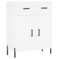 vidaXL Aparador alto madera contrachapada blanco 69,5x34x180 cm