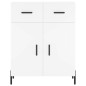 vidaXL Aparador alto madera contrachapada blanco 69,5x34x180 cm