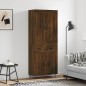 vidaXL Aparador alto madera contrachapada marrón roble 69,5x34x180 cm vidaXL Aparador alto madera contrachapada marrón roble 69,5x34x180 cm