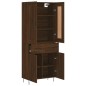 vidaXL Aparador alto madera contrachapada marrón roble 69,5x34x180 cm vidaXL Aparador alto madera contrachapada marrón roble 69,5x34x180 cm