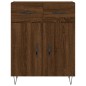 vidaXL Aparador alto madera contrachapada marrón roble 69,5x34x180 cm vidaXL Aparador alto madera contrachapada marrón roble 69,5x34x180 cm