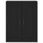 vidaXL Aparador alto madera contrachapada negro 69,5x34x180 cm